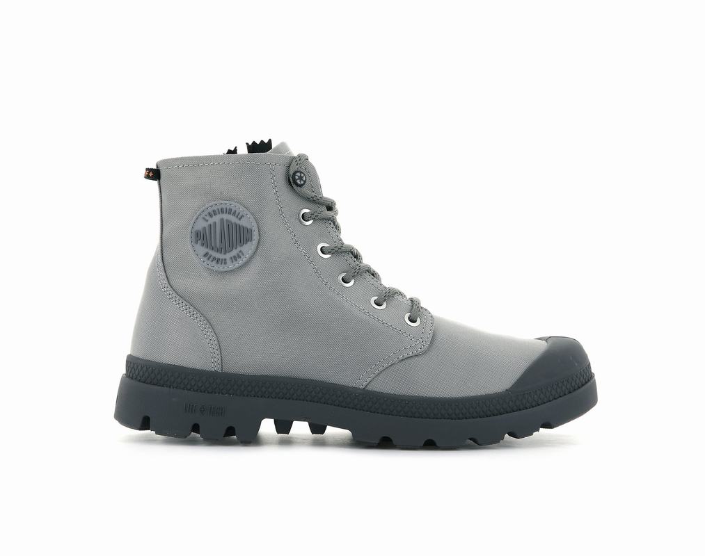 Palladium Pampa Recycle Lite+ Wp+z Damen Stiefel Wasserdicht Grau ||350497-RCG||